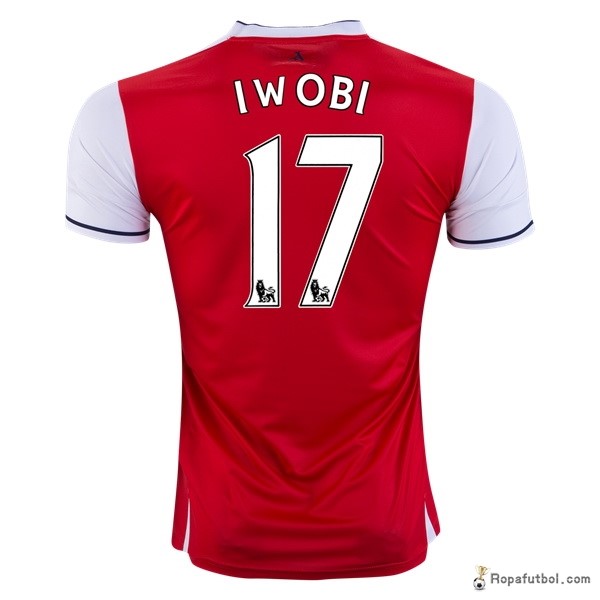 Camiseta Arsenal Replica Primera Ropa Iwobi 2016/17 Rojo